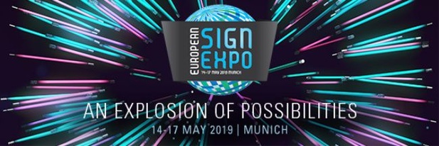 Wilt u enthousiast worden over nieuwe producten en technologieën? Collega's uit de signage-sector ontmoeten? Dan mag u de European Sign Expo 2019 beslist niet missen.