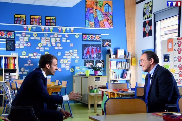 Macron sur TF1 : max. 50% à l'acte dans les hôpitaux