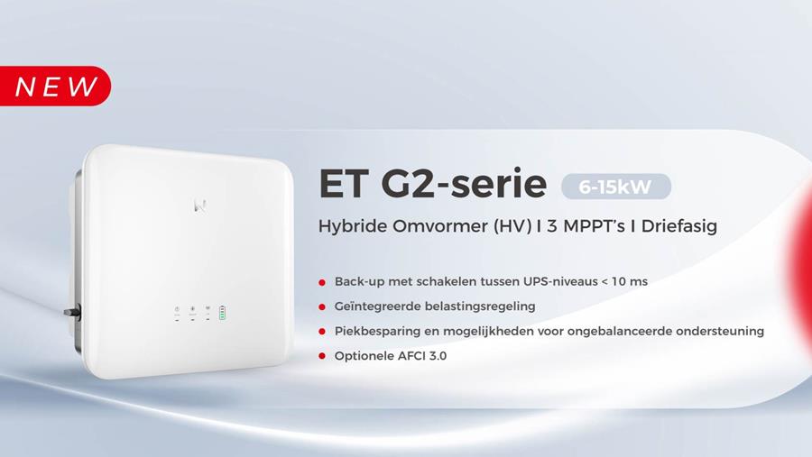 GoodWe lanceert ET G2 hybride omvormer voor moderne huishoudens