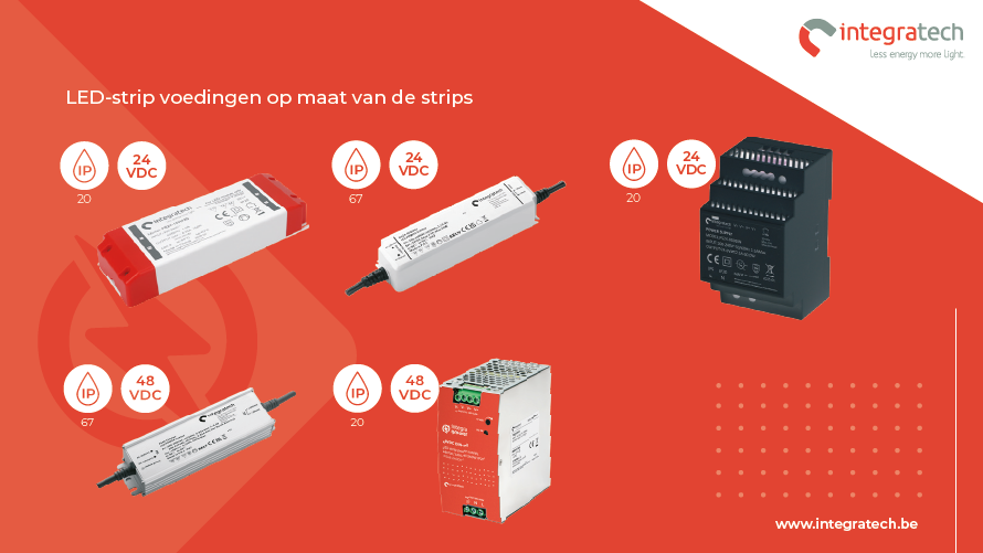 Integrapower: LED-strip voedingen ontworpen op maat van de LED-strips