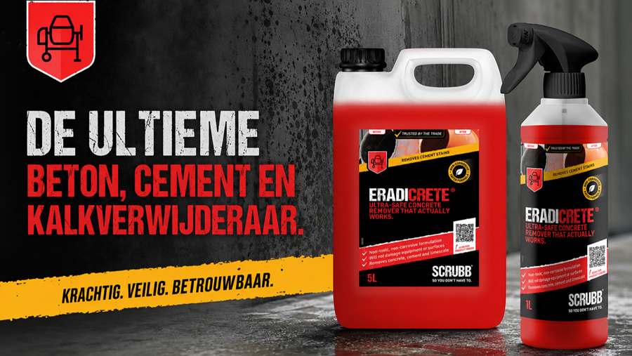 ERADICRETE™ maakt komaf met beton, cement én kalkaanslag
